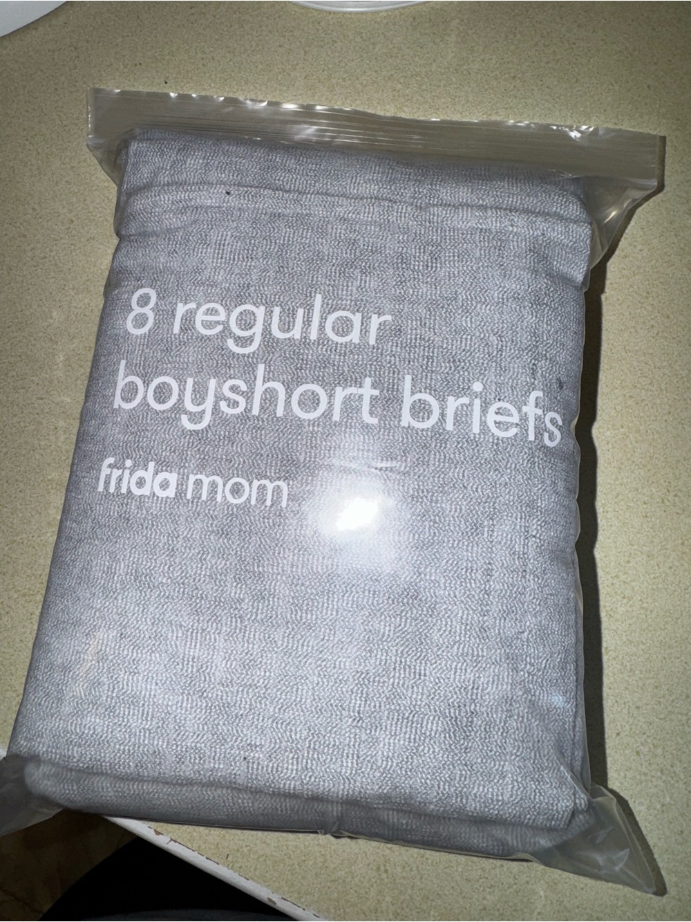 Frida Mom Boyshort Briefs β Gray (8-Pack) β Postpartum